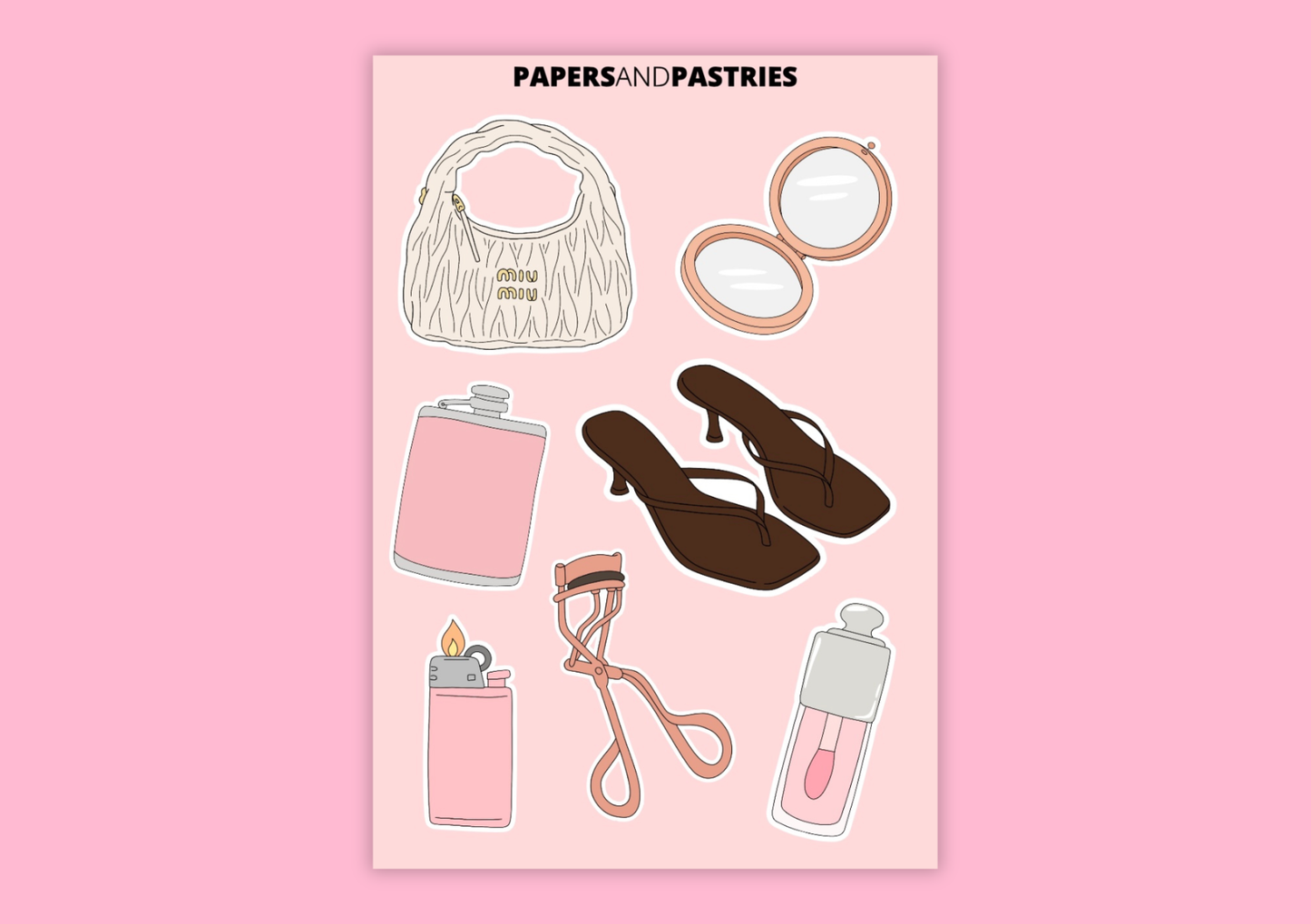 Hot Girl Walk Sticker Sheet