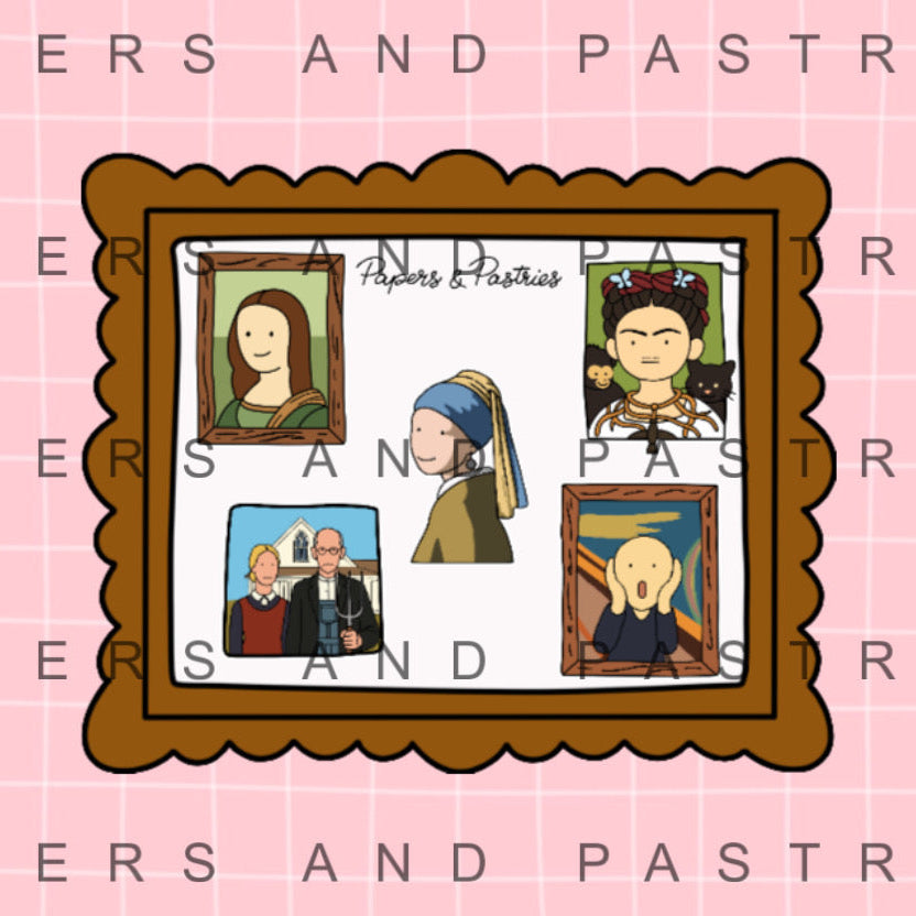 Tiny Art Gallery Sticker Sheet