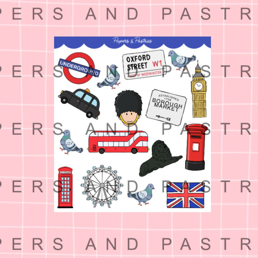 London Sticker Sheet
