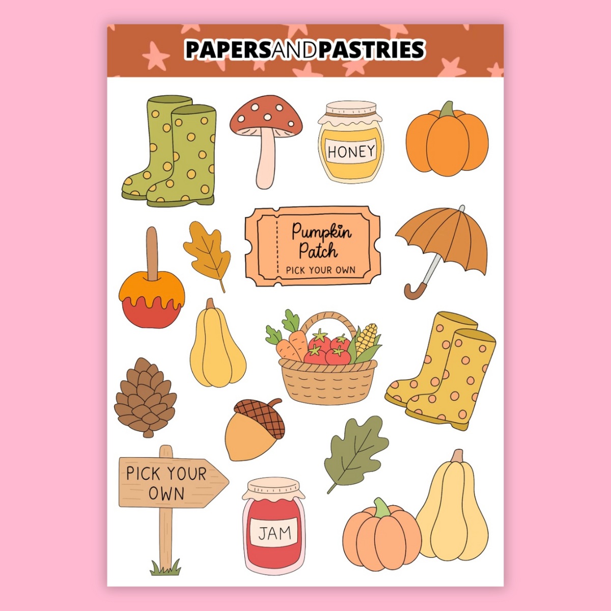 Autumn Strolls Sticker Sheet