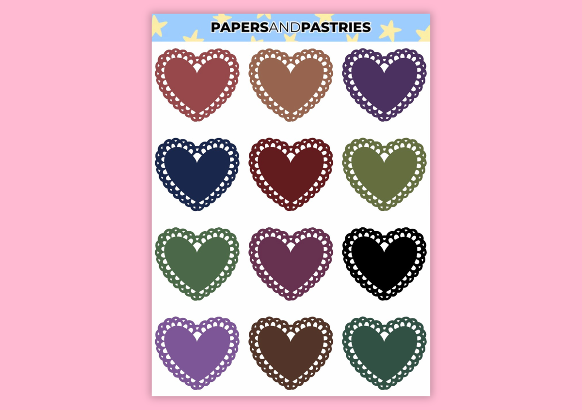 Mini Doilies Sticker Sheet