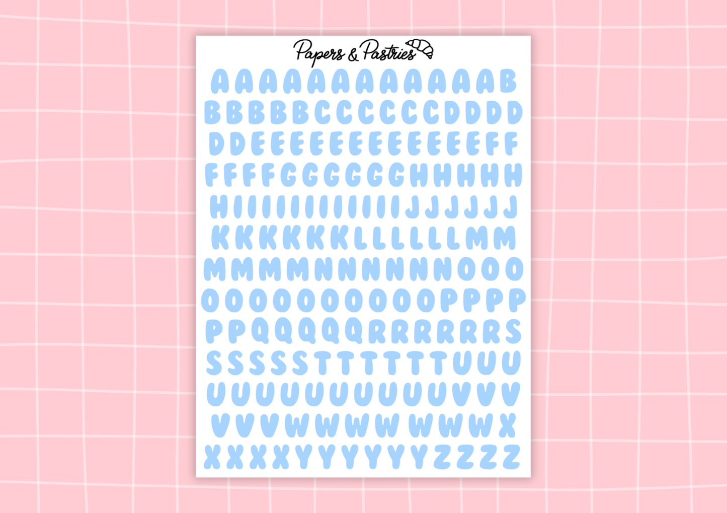 Alphabet Sticker Sheets