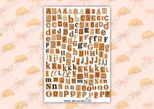 Ransom Sticker Sheet - Beige Edition