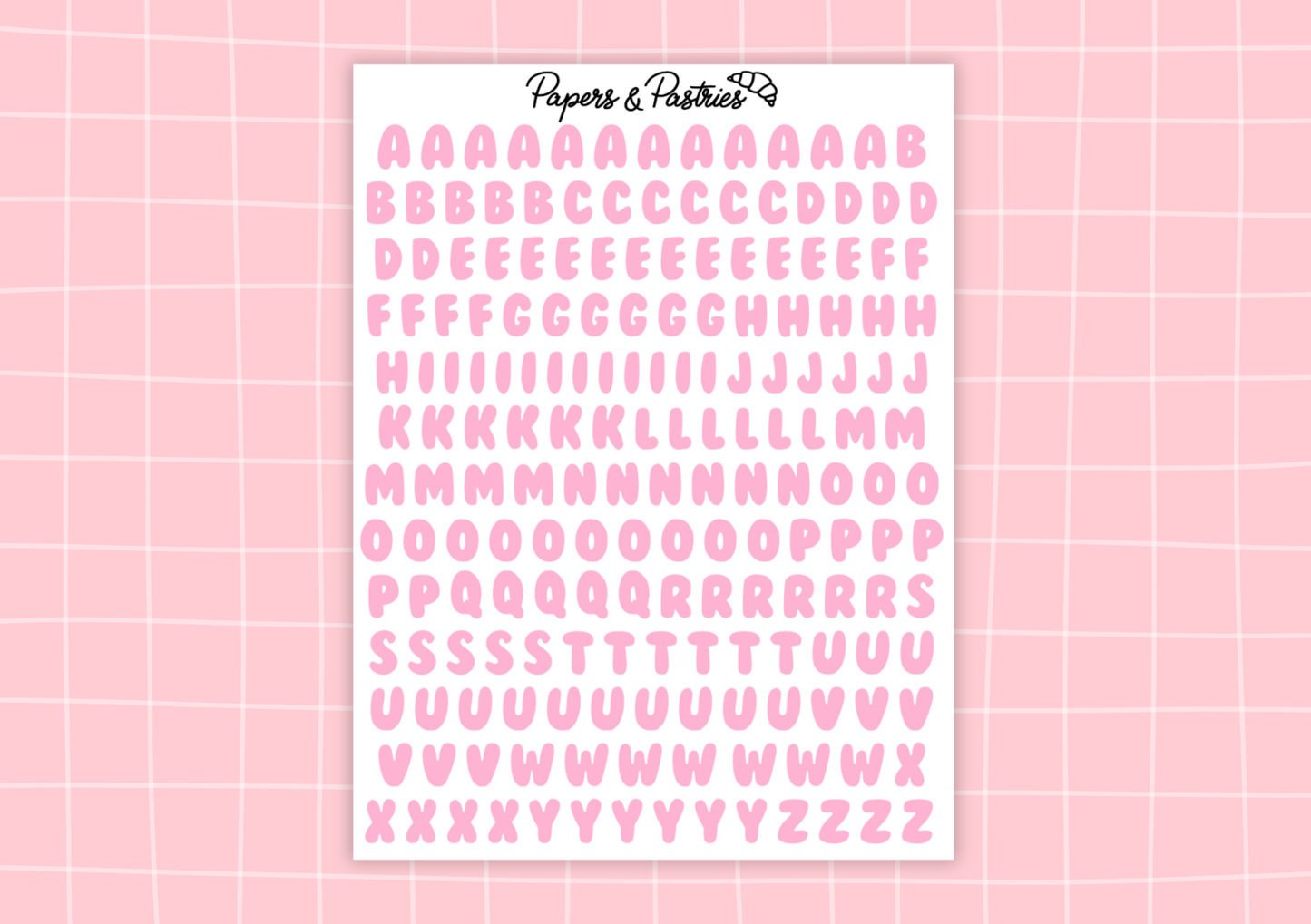 Alphabet Sticker Sheets