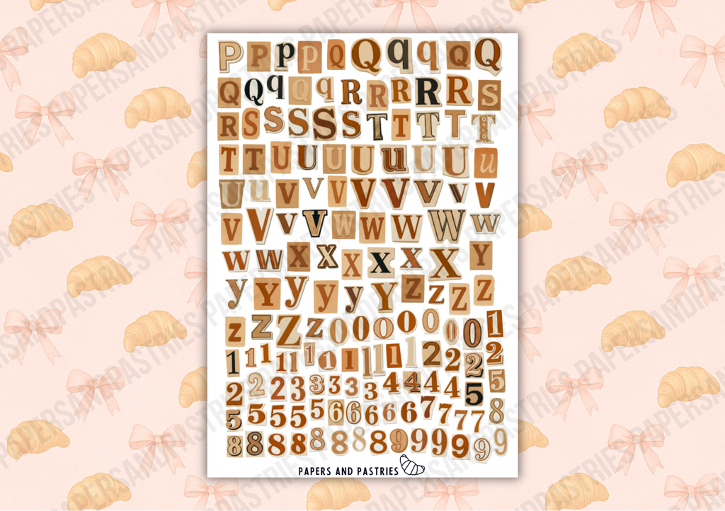 Ransom Sticker Sheet - Beige Edition