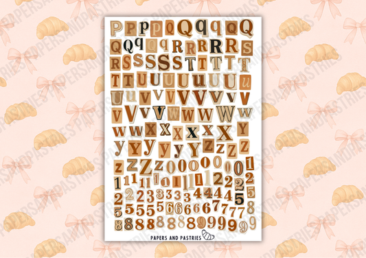 Ransom Sticker Sheet - Beige Edition