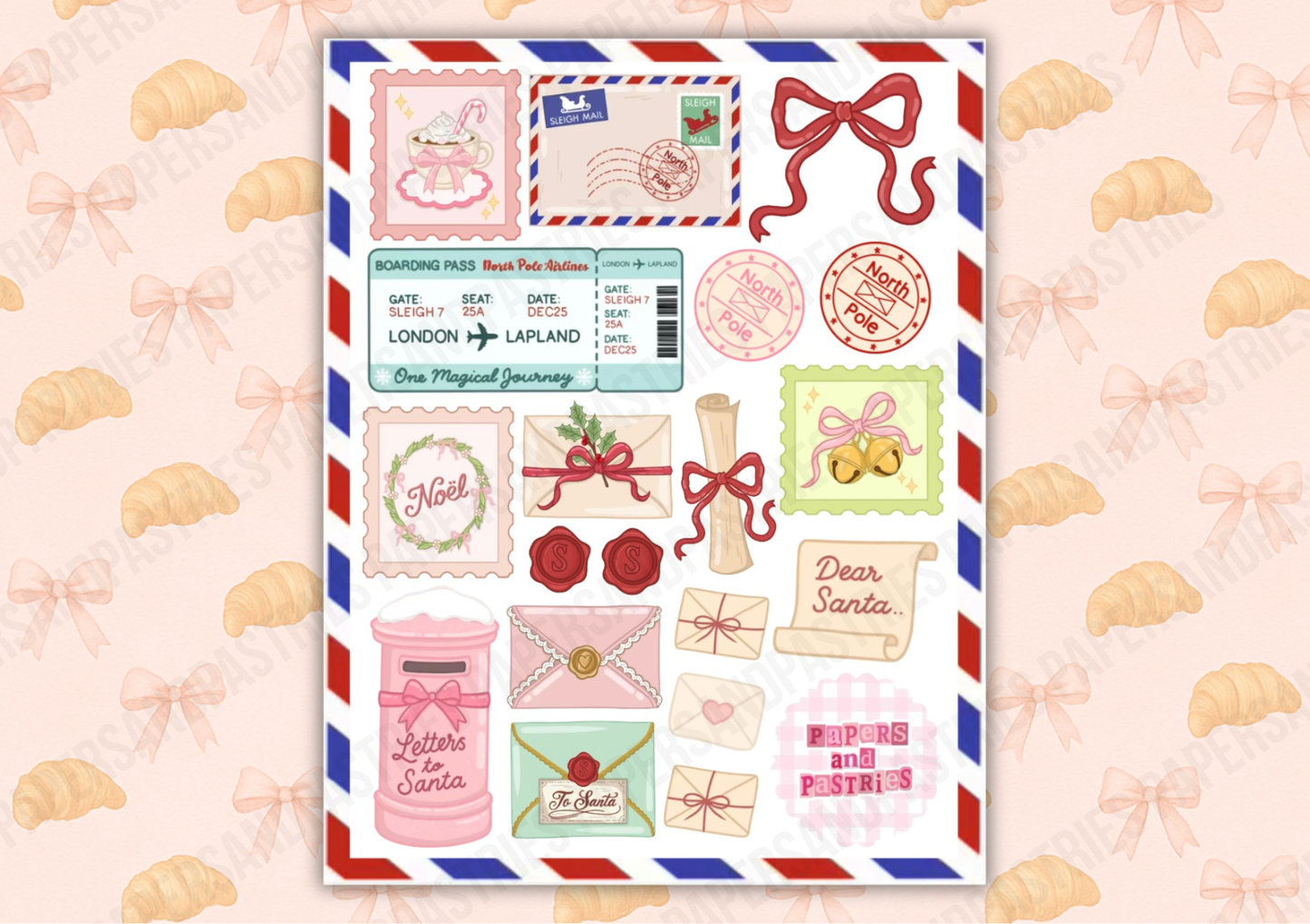 Letters to Santa Sticker Sheet