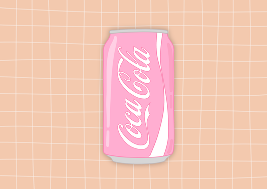 Die Cut Sticker - Pink Soda