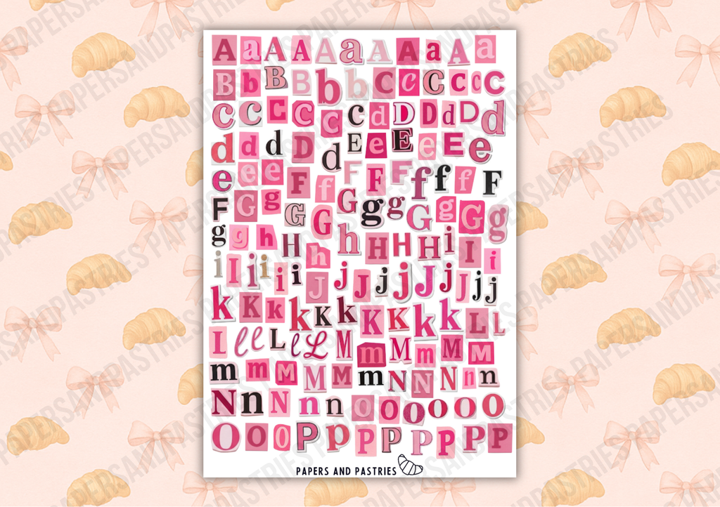 Ransom Sticker Sheet - Pink Edition