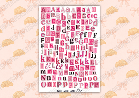 Ransom Sticker Sheet - Pink Edition