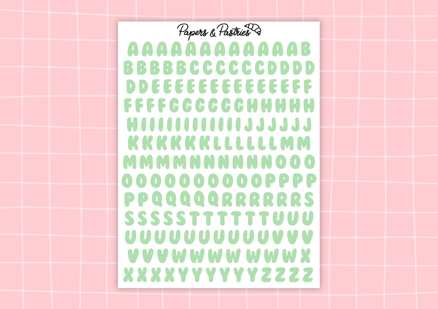 Alphabet Sticker Sheets