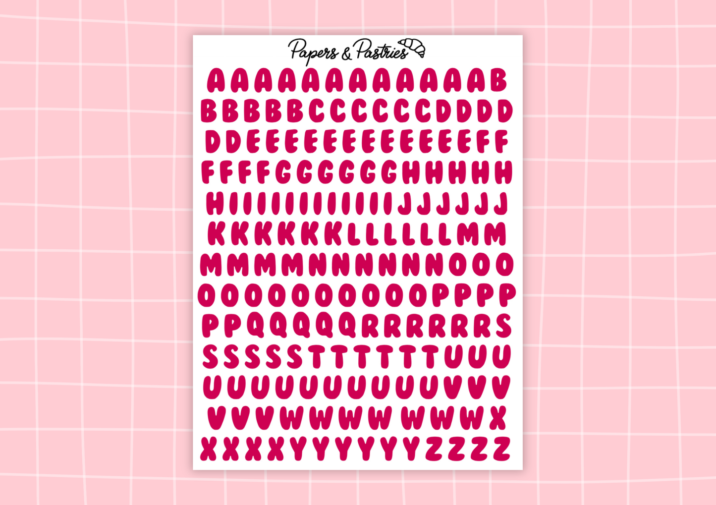 Alphabet Sticker Sheets