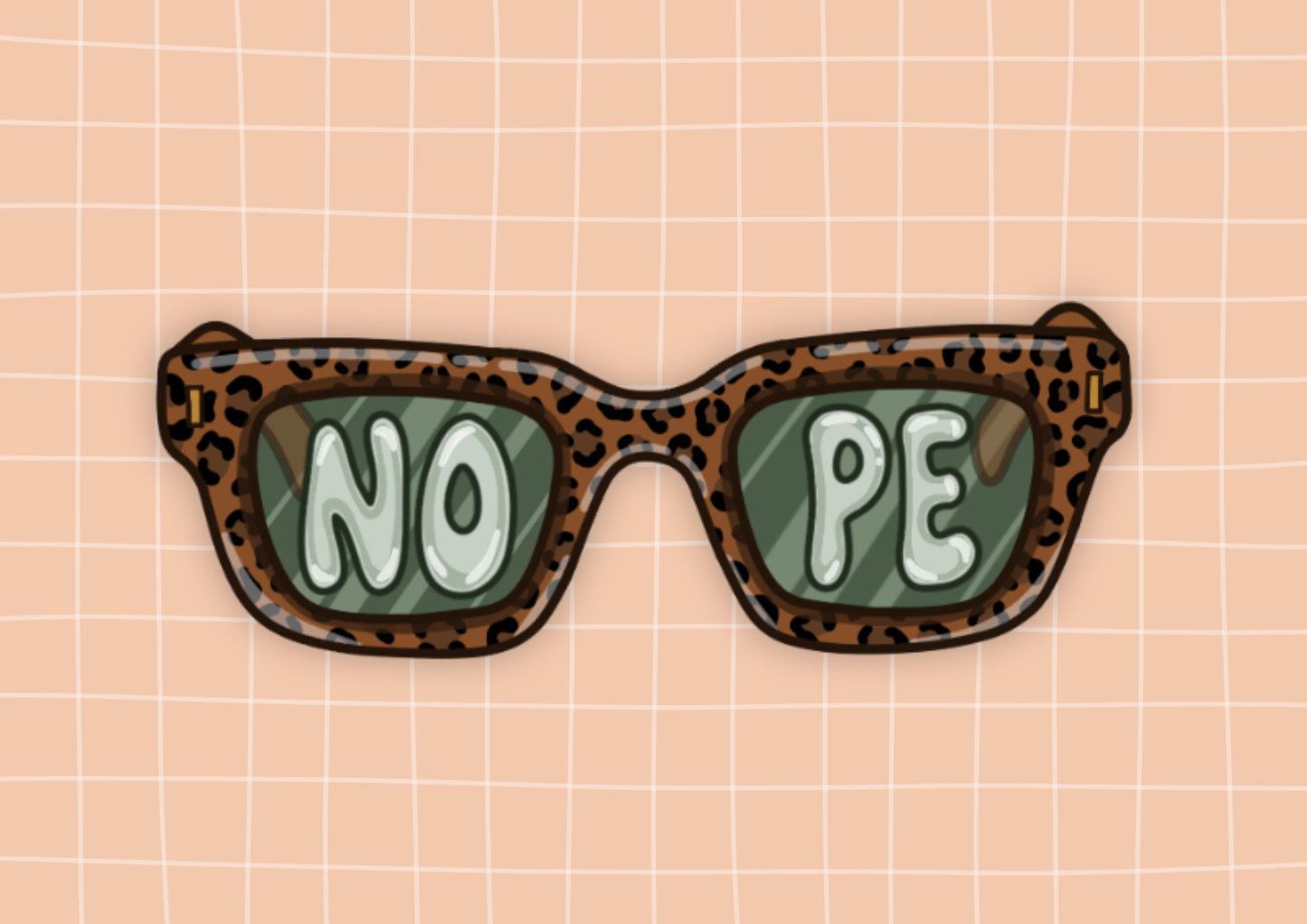 Die Cut Sticker - Nope Glasses