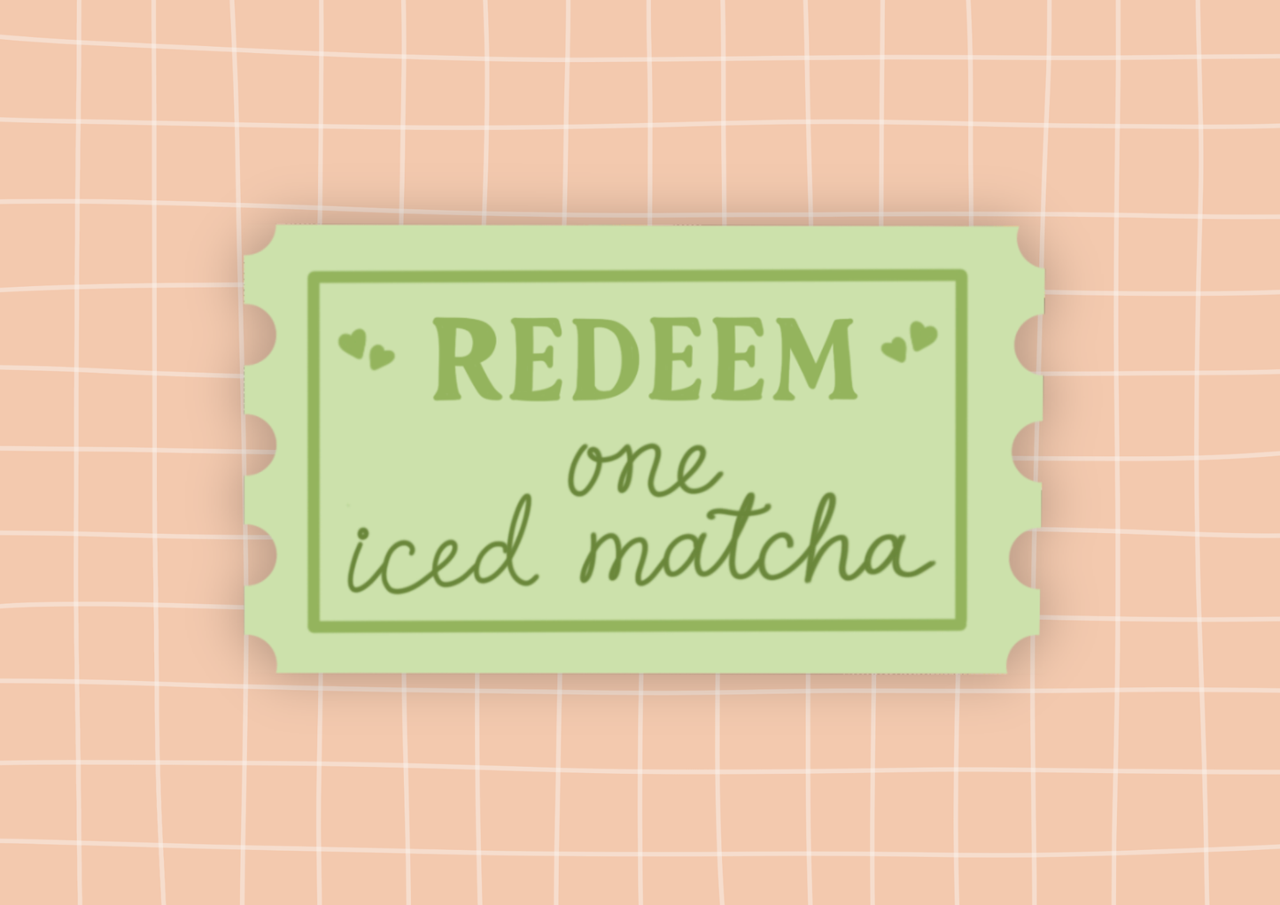 Die Cut Sticker - Matcha Ticket