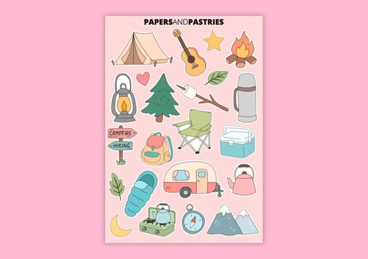 Cute Camper Sticker Sheet