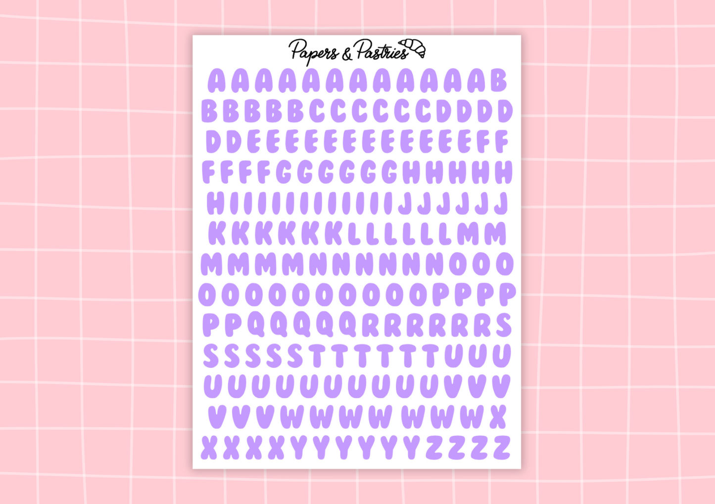 Alphabet Sticker Sheets