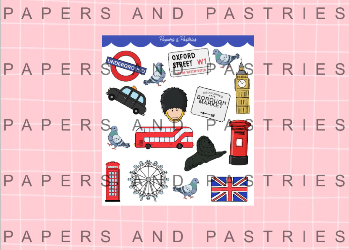 London Sticker Sheet