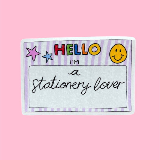 Die Cut Sticker - Stationery Lover Tag