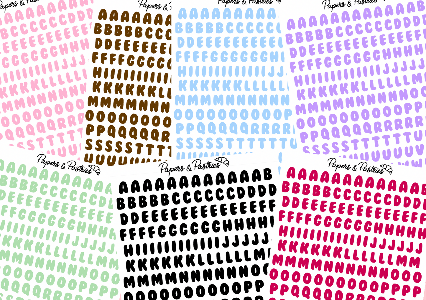 Alphabet Sticker Sheets