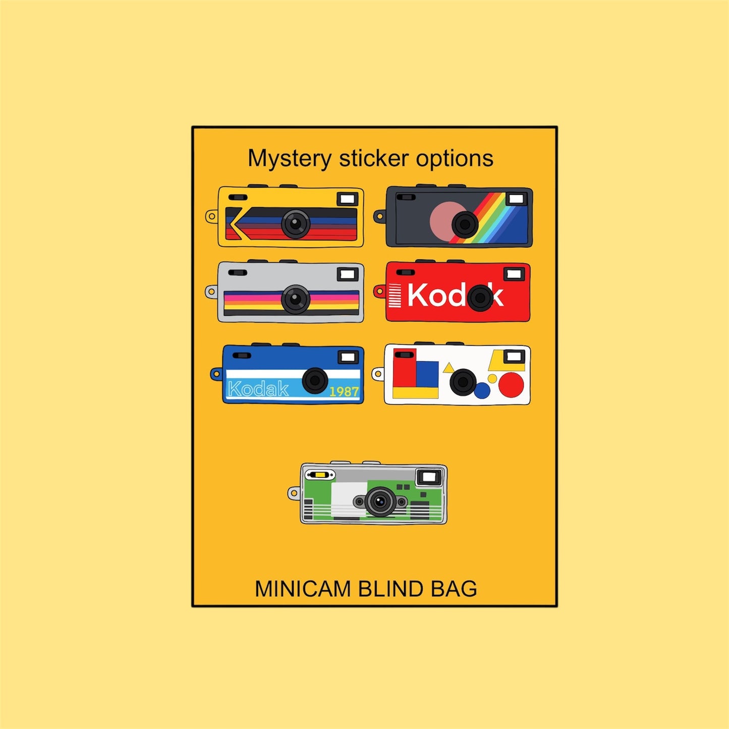 Minicam Mystery Die Cut Sticker