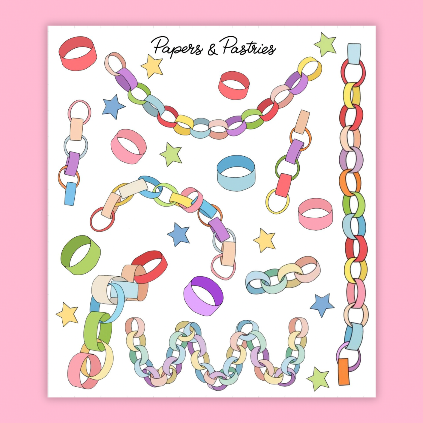 Paper Chains Sticker Sheet