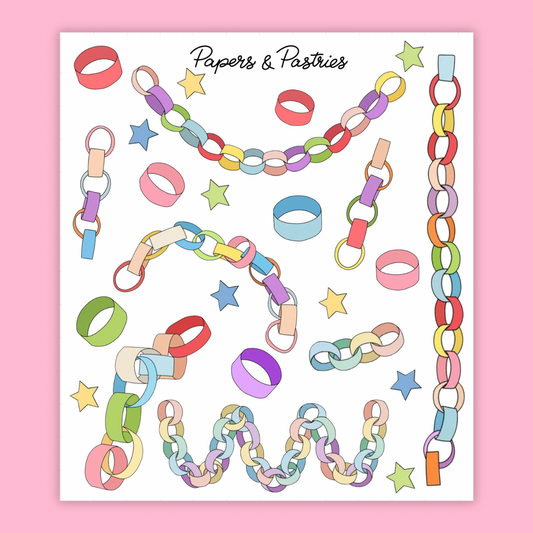 Paper Chains Sticker Sheet