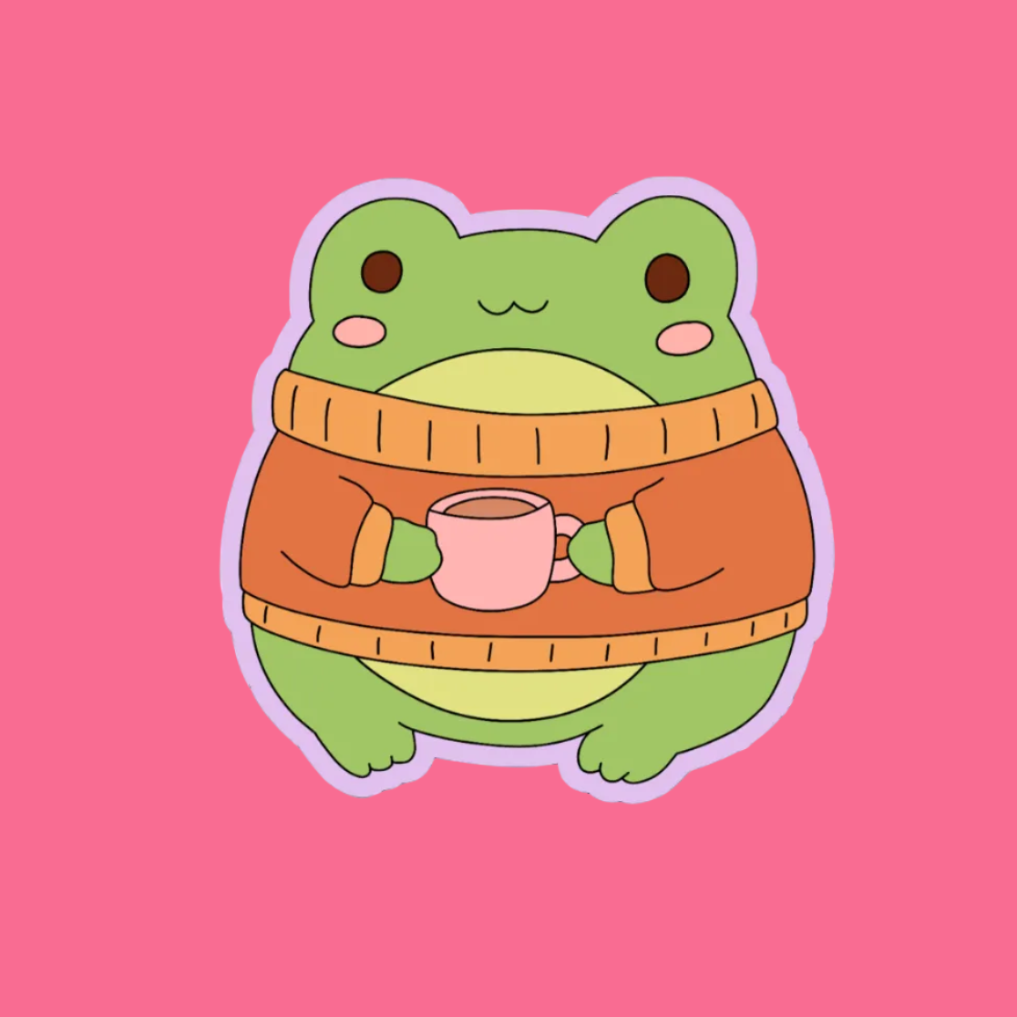 Snuggie Froggy - Die Cut Sticker
