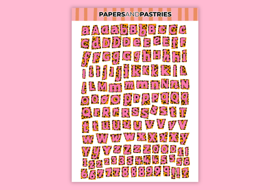 Leopard Print Ransom Sticker Sheet