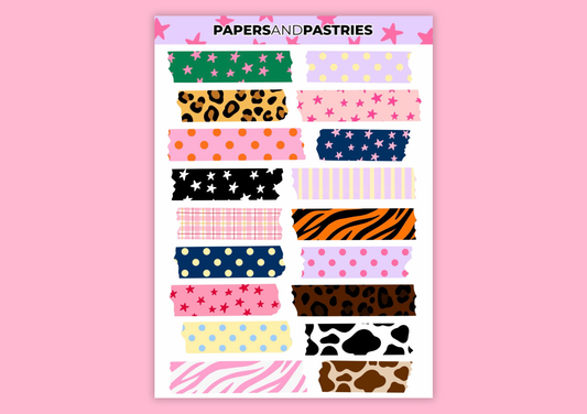 Washi Tape Sticker Sheet