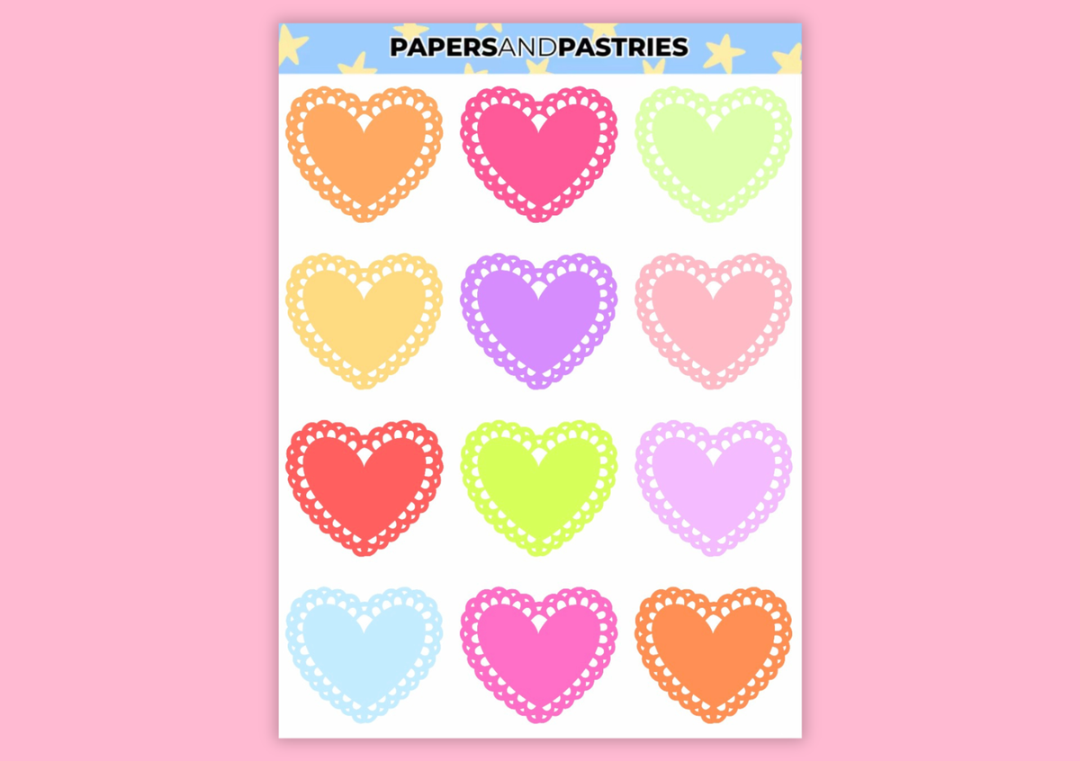 Mini Doilies Sticker Sheet